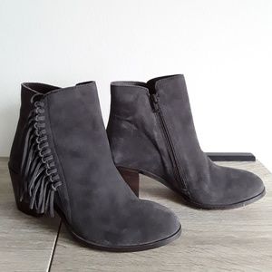 Kenneth Cole Reaction Leather Fringe Booties